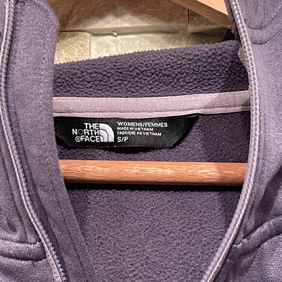 The North Face Petra Hoodie Women’s S | Quilted Moto Fleece, Purple Zip Jacket - Picture 2 of 10